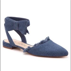 Sole Society denim bow flats